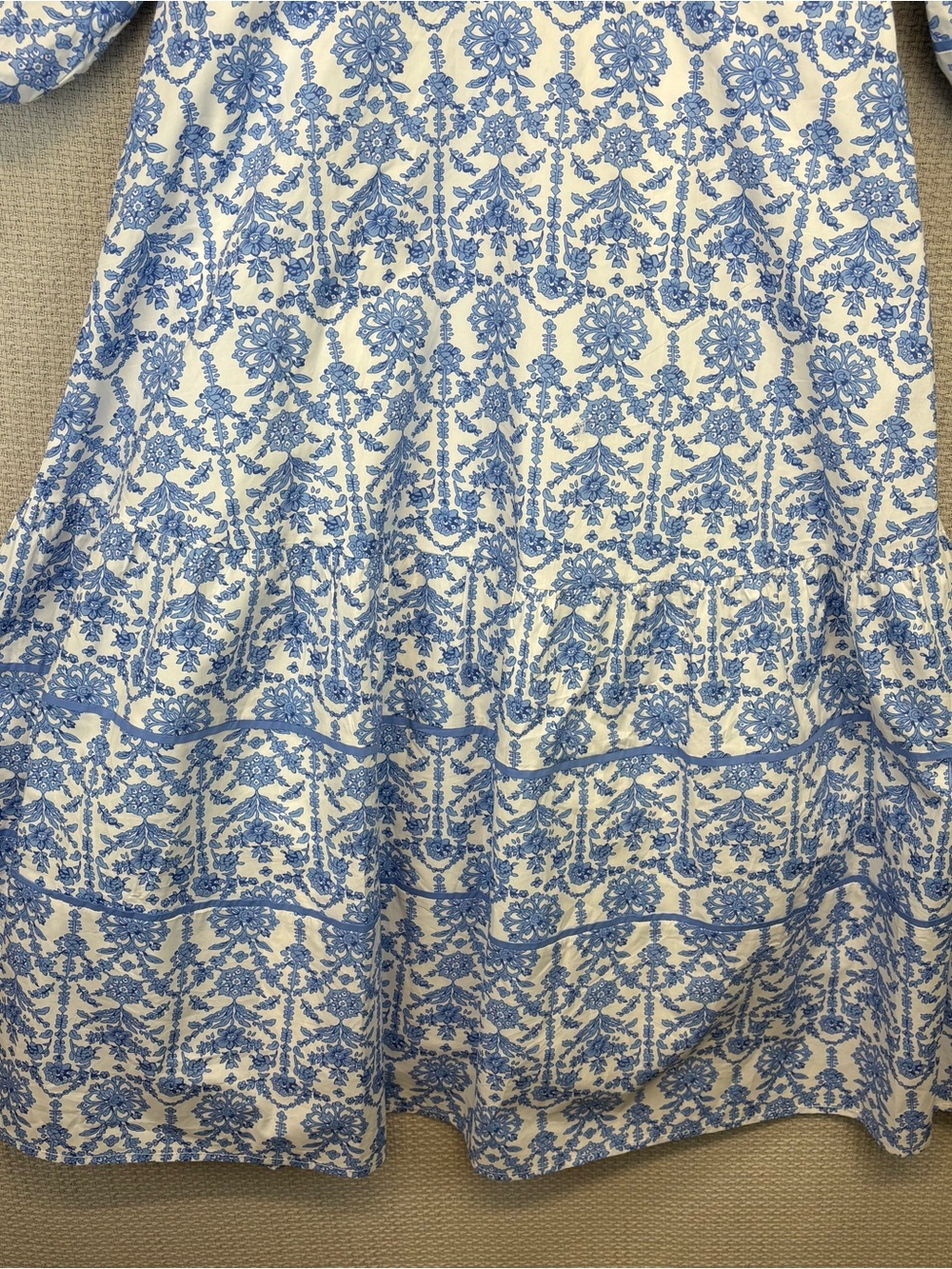 Tuckernuck Hyacinth House Baby Blue Floral Hillsborough Dress XS Cottagecore EUC - Picture 7 of 13